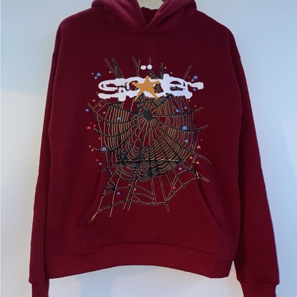 Maroon Sp5der Hoodie - Picture 1 of 3